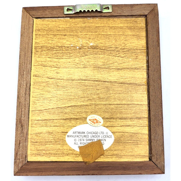 Vintage 1974 ARTMARK God Bless Girl Praying 3D Decoupage Paper Art 6x5" - Picture 3 of 7